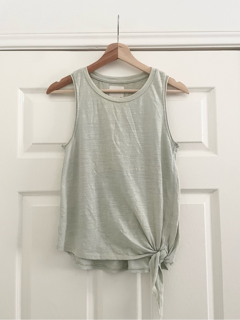 Anthropologie Maeve Woodsboro Tied Tank, XS, seafoam green